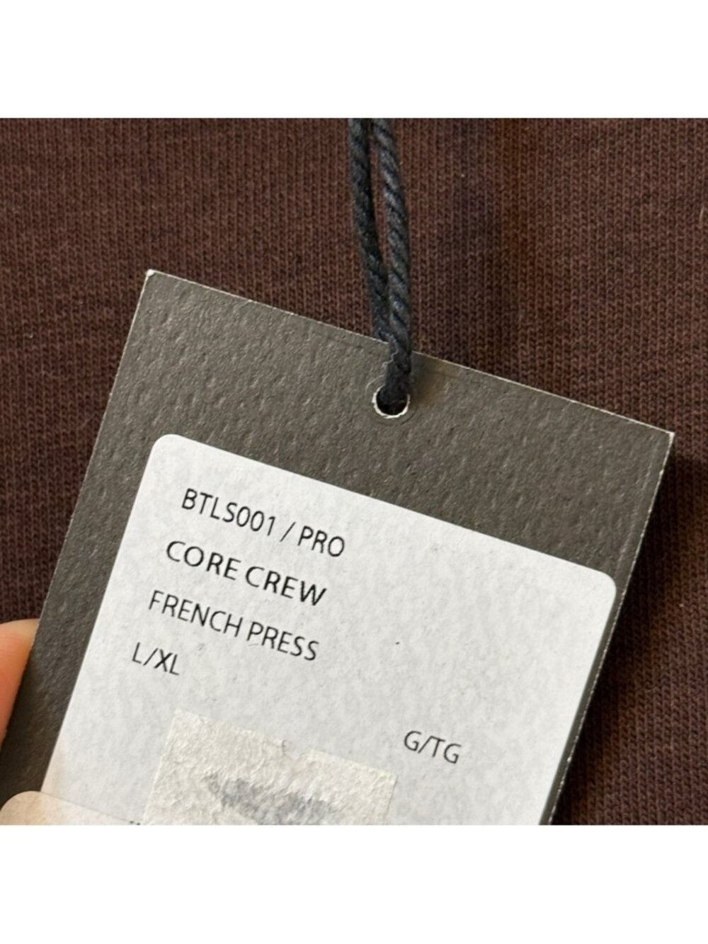 Brunette The Label Core Crew French Press Brown L/XL NWT - Picture 7 of 11